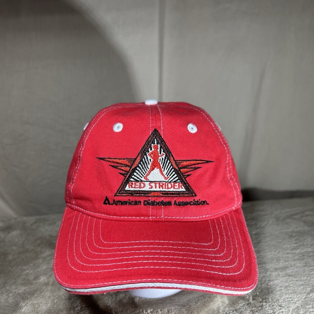 Novo Nordisk Red Strider Hat American Diabetes Association Red Adjustable Cap